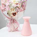 1Pcs Bottom Stand For Flower Bouquets, Solid Color Striped Plant Rooting/Flower Arrangement Vase, DIY Materials For Flower Wrapp 4