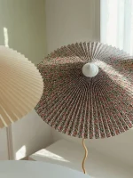 USB Pleated Umbrella Table Lamp Ins Swing Wrought Iron Master Bedroom Living Room Bedside Lamp E14 Lamp for Bedroom 5