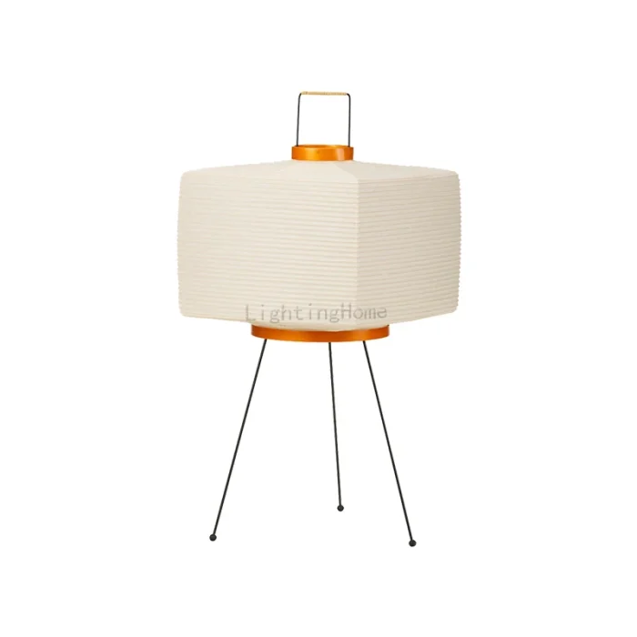 Japanese Creative Tripod Floor Lamp Designer Wabi-sabi Style Bedroom Rice Paper Standing Lights Home Hotel Lighting Decoration 2