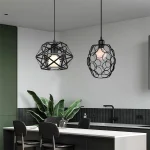 Retro Industrial Metal Pendant Light Vintage Cage Ceiling Hanging Lamp Shade for Bar Dining-room Kitchen Bedroom Hanglamp 1