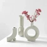 Jingdezhen White Porcelain Crafts Ceramic Vase Creative Small Flower Vase Ornaments Tabletop Vases Home Decoration Wedding Gifts 5