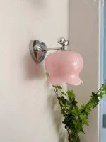 Cream Style Flower Wall Lamp Simple Children's Cute Bedroom Bedside Living Room Wall Lamp Decorative Corridor Lamp 4