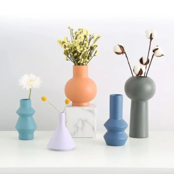 Nordic ins minimalist biscuits vase living room desktop flower arrangement flower wine cabinet decoration ornaments crafts 4