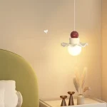 Flower Bud Chandelier Cream Simple Bedroom Children's Bedside Small Chandelier Restaurant Aisle Background Wall Decorative Lamp 1