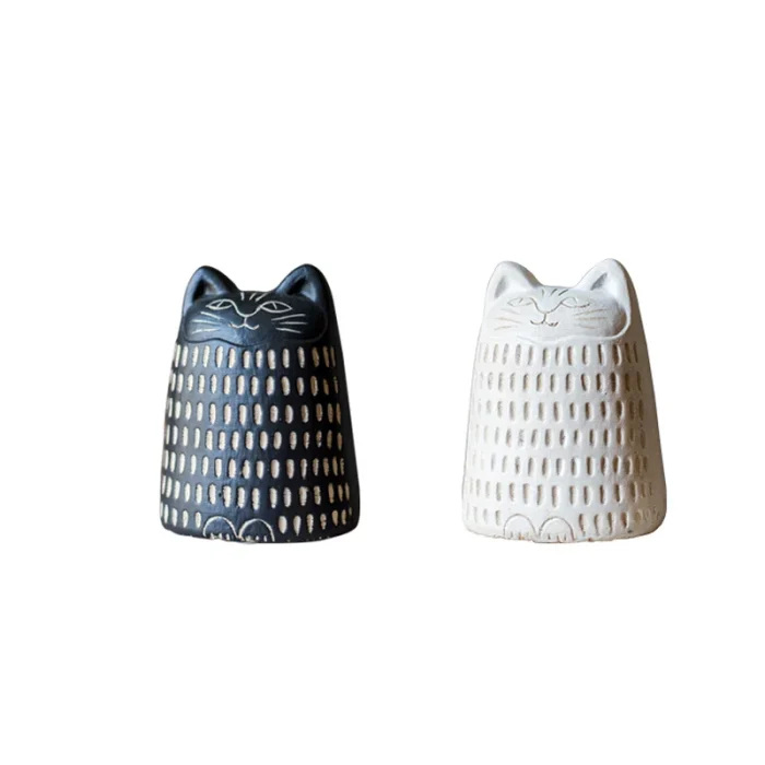 Two-dimensional cat animal doll sculpture home office desktop decoration modern artist home decoration garden ornaments 5