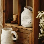 Nordic Style Retro Art Ceramic Flower Bottle Modern Light Luxury Dried Flower Arrangement Home Soft Decorations Vases Minimalist 2