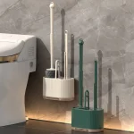 Household Toilet Brush Wall Mounted Toilet Cleaning Brush, No Angle for Comprehensive Cleaning, Suitable for Toilets, 4-in-1 Set 6