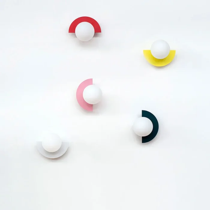 Color Macaron Wall Lamp Living Room Bedroom Bedside Lamp Study Background Wall LED Atmosphere Decorative Wall Lamp 1