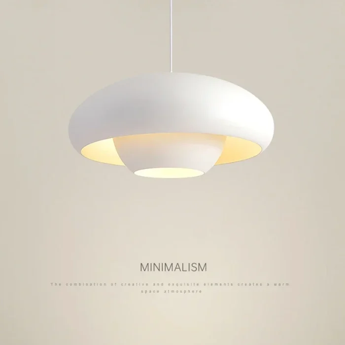 Nordic LED Pendant Lamp Simple Black and White Mushroom Lights Bedroom Dining Living Room Study Bar Indoor Home Hanging Fixtures 3