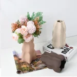 Creative minimalism ceramic vase living room TV cabinet restaurant desktop hydroponic flower arrangement flower home decoration 6