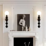 French Wall Lamp Retro Walnut Living Room Bedroom Room Wall Lamp American Solid Wood Bedside Decorative Lamps 4