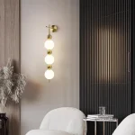 Spherical led wall lamp bedroom headboard living room background simple staircase aisle light plastic lamp shade 4