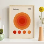 Modern Gallery Wall Picasso Bauhaus Orange Wall Art Canvas Painting Posters For Living Room Home Decor 4