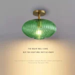 LED Nordic Glass Ceiling lights Minimalist bathroom Balcony Bedroom Entrance Light fixture Indoor lighting Glass Ceiling Lamp 2