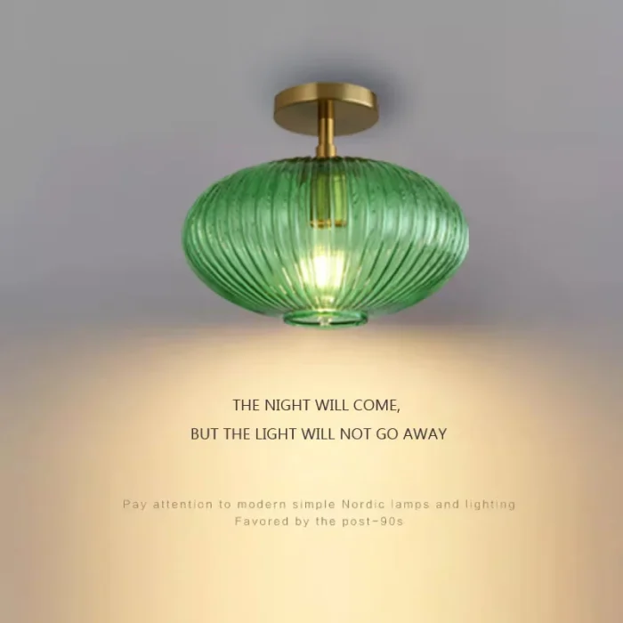 LED Nordic Glass Ceiling lights Minimalist bathroom Balcony Bedroom Entrance Light fixture Indoor lighting Glass Ceiling Lamp 2