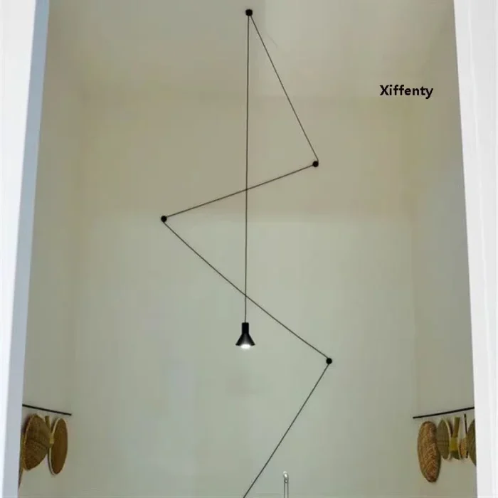 Perforated Line Chandelier 6 Meters Long Line Constellation Graphic Pendant Lamp Bedroom Bedside Dining Room Modern LED Lights 5