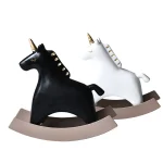 Children's Room Study Living Room Decor Ornaments Resin Nordic Style Creative Unicorn Rocking Horse Home Decoration Accessories 4