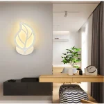 minimalist Leaf Wall Lamp living room study corridor courtyard lights acrylic LED wall light Bedroom bedside Decor Night Light 2