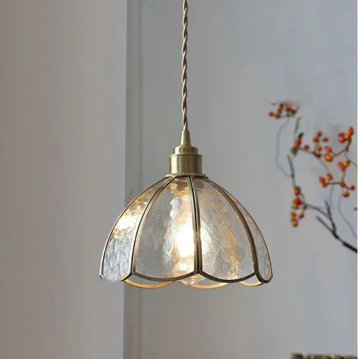 Handmade Retro Brass Chandelier Nordic Small Fresh Restaurant Cafe Bay Window Four Leaf Clover Chandelier Decorative Lamps 5