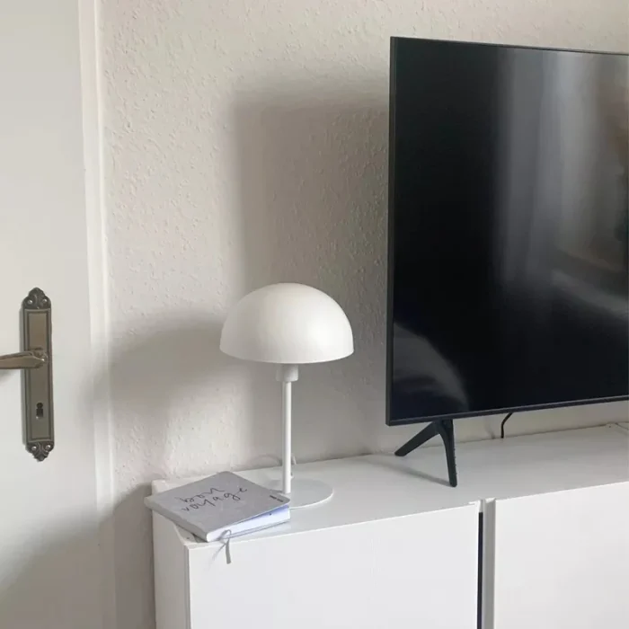 Mushroom Small Table Lamp Living Room Bedroom Study Bedside Table Lamp E14 Simple Black White 3
