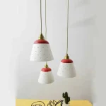 New Ceramic Chandelier Hollowed Out Restaurant Living Room Bedroom Bedside Chandelier Creative Colorful Ceramic Pendant Lamp 6