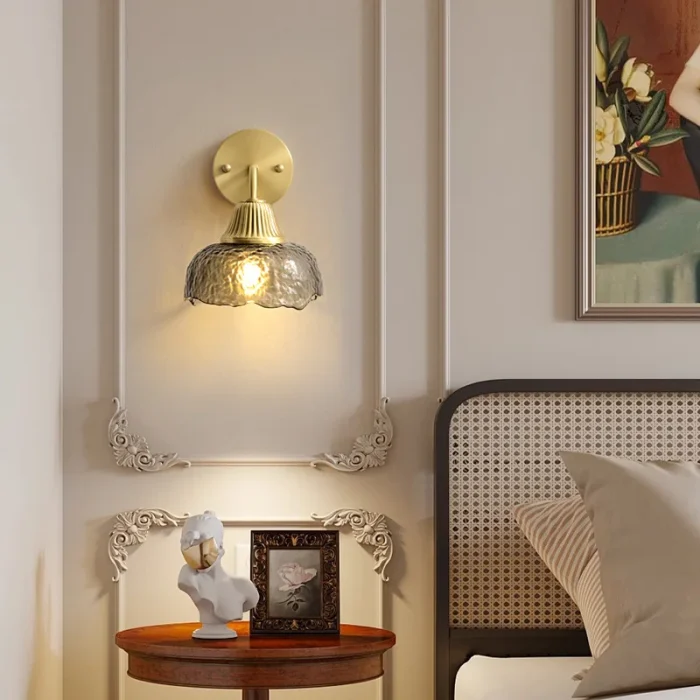 Study Bedroom Bedside Wall Lamp Creative Personality Entrance Balcony Living Room Background Wall Aisle Glass Wall Lamp 3