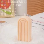 Geometric Rainbow Arch Scented Candles Soy Wax Art Handmade Crafts Aromatherapy Candle for Home Desktop Decorative Candles Room 6