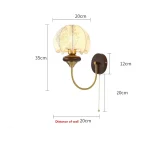 French medieval wall lamp pattern cloth decoration bedroom bedside lamp background wall cable switch lamp 3