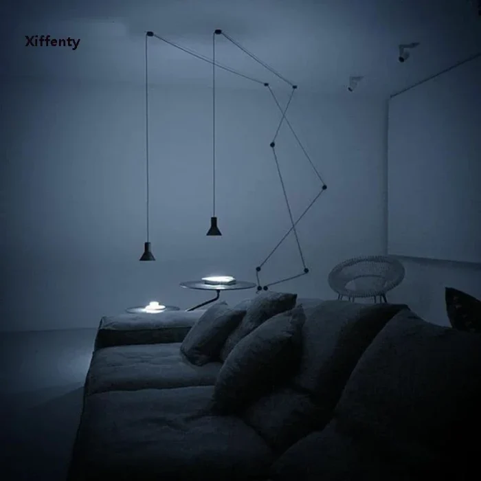 Perforated Line Chandelier 6 Meters Long Line Constellation Graphic Pendant Lamp Bedroom Bedside Dining Room Modern LED Lights 2