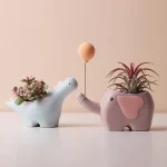 Creative ins succulent ceramic flower pot cute animal pot cactus succulents garden pot decoration desktop balcony figurines 1