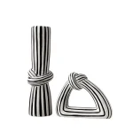 Nordic Ins Striped Knot Vase Ornaments Living Room Bedroom Dining Table Flower Arrangement Container Crafts Wedding Decoration 5