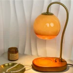 Nordic Table Lamp Glass Vintage Macaron LED Desk Lamp GU10 Aroma Light Bedroom Study Ambiance Decorative Wooden Table Light 4