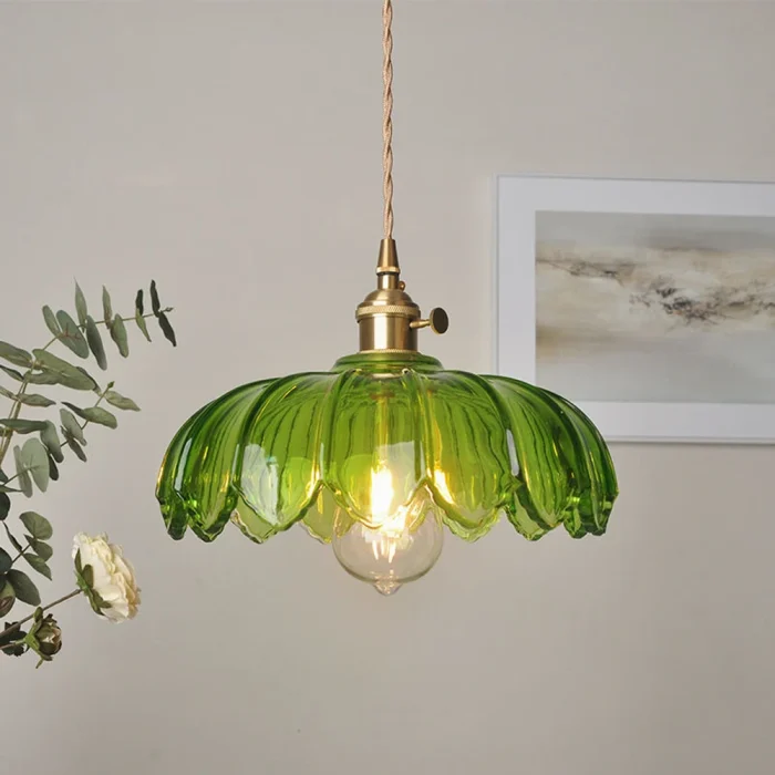 Nordic Retro Glass Pendant Light Modern Hanging Lamp Living Room Decor Luminaire Hall Bedroom Dining Room Indoor Fixture Lustre 5