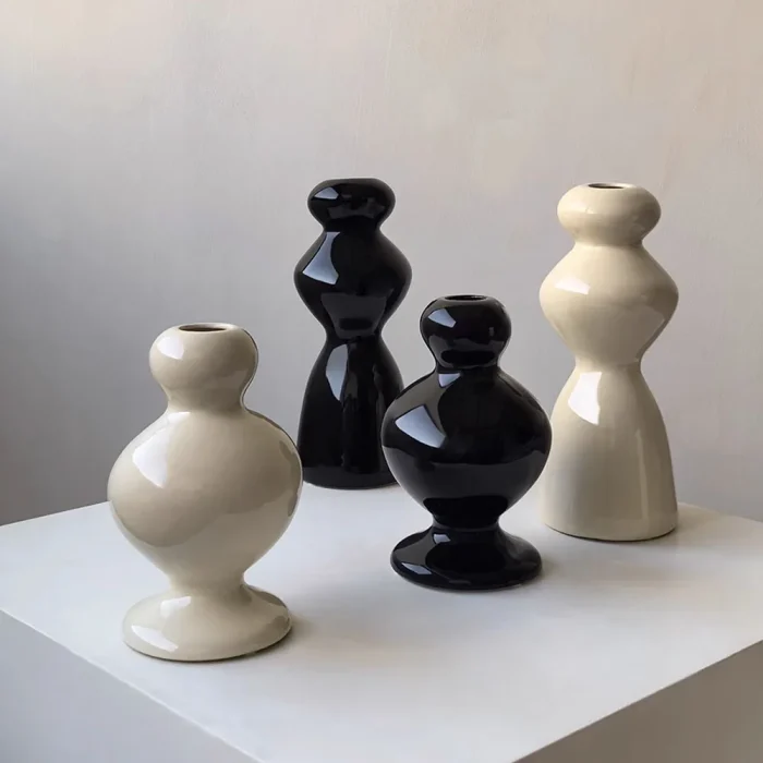Nordic Instagram Shaped Ceramic Vase Ornaments Living Room Dining Table Flower Arrangement Art Vase Home Decoration Accessories 1