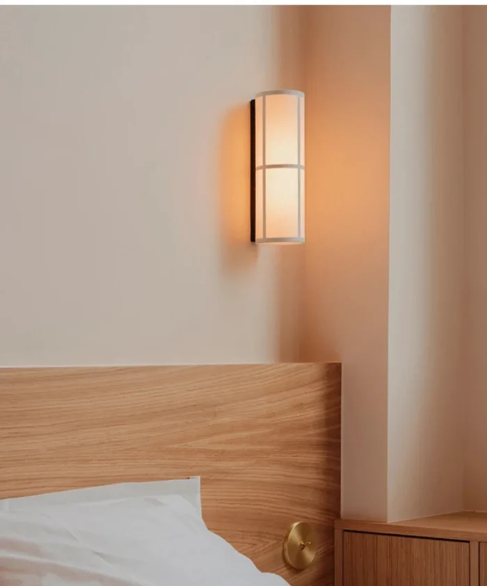 Cloth wall lamp with plug living room aisle bedroom bedside lamp homestay decorative atmosphere lamp 4