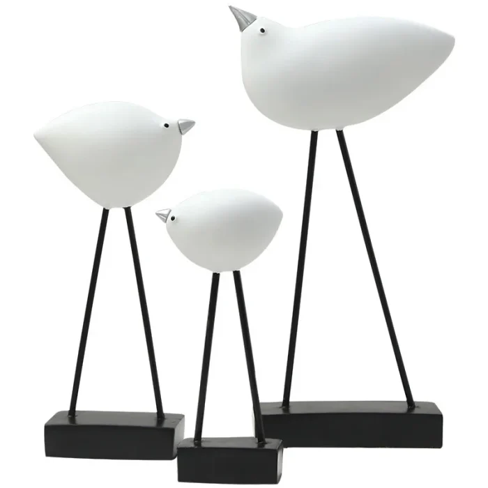 European Resin Bird Statue Creative Home Furnishings Living Room Wine Cabinet Decoration Office Desktop Figurines Crafts Gifts 4
