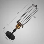 Loft Iron Black Wall Lamp Vintage Metal Cage E27 Wall Lights Sconce Bedroom Bar Counter Corridor Modern Indoor Lighting Lampshad 5