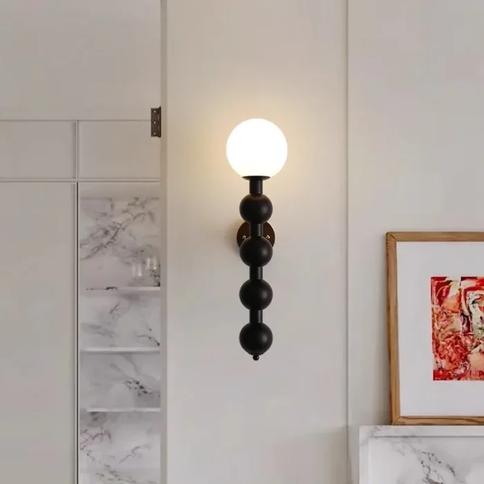 French Wall Lamp Retro Walnut Living Room Bedroom Room Wall Lamp American Solid Wood Bedside Decorative Lamps 2
