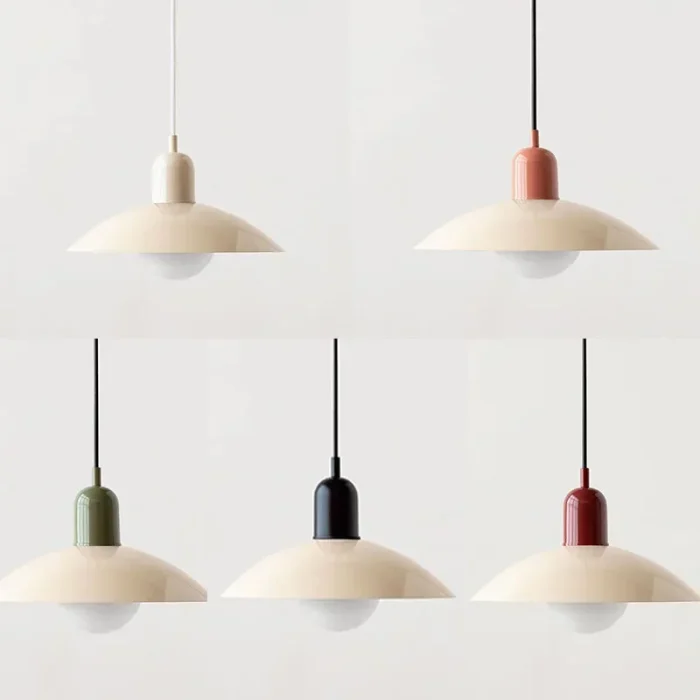 Simple Restaurant Chandelier Macaron Bar Cafe Bedroom Bedside Study Lamp Designer Minimalist Pendent Light 4