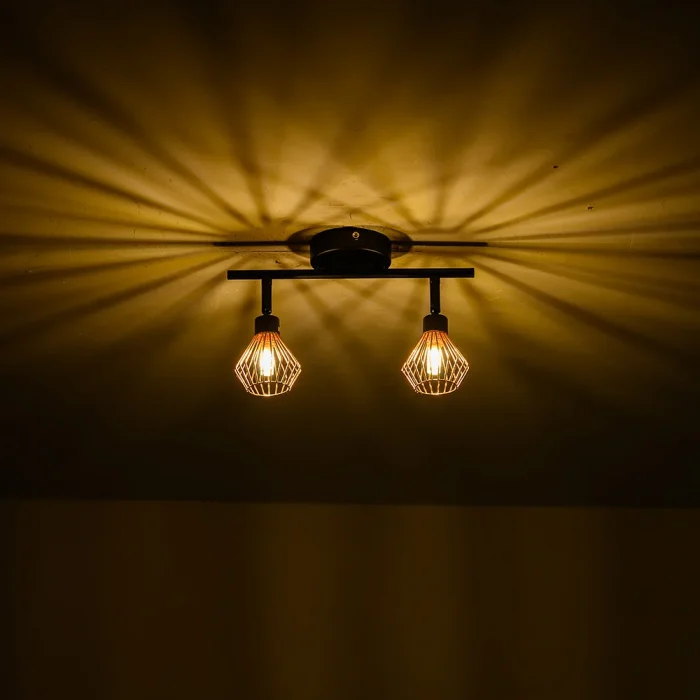 Modern Industal Chandelier 2/3 Heads Ceiling Lamp Retro Ceiling Light Bedroom Kitchen Living Room Decor Indoor Lighting Fixtures 1