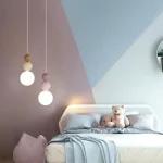 Living Room Dining Room Line Small Chandelier Nordic Cream Wind Bedside Bedroom Porch Modern Study Pendant Lights 5