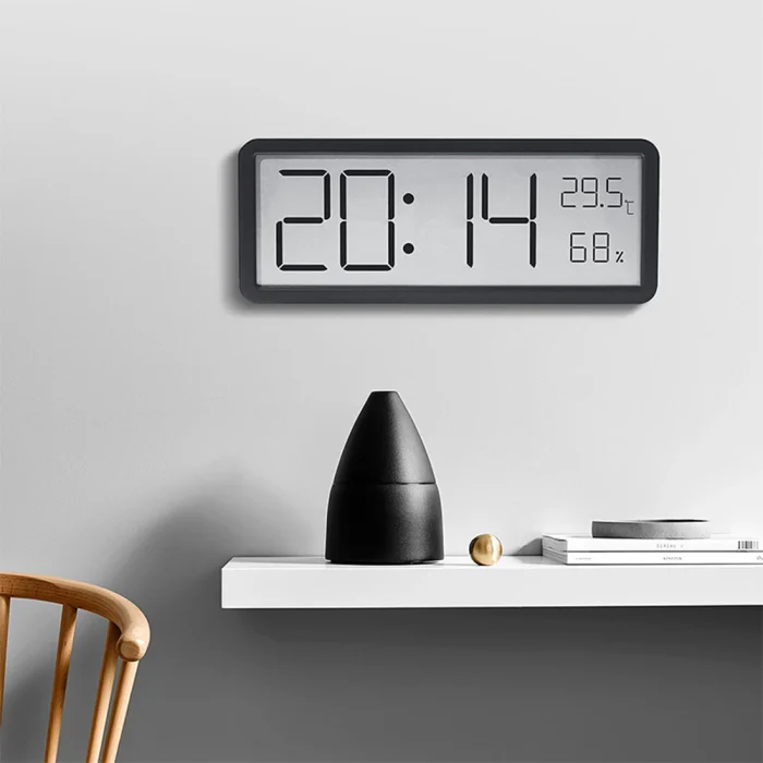 Digital Alarm Clock LCD Display Multifunctional Temperature Humidity Alarm Clock Ultra Thin Electronic Clock Room Home Decor 1