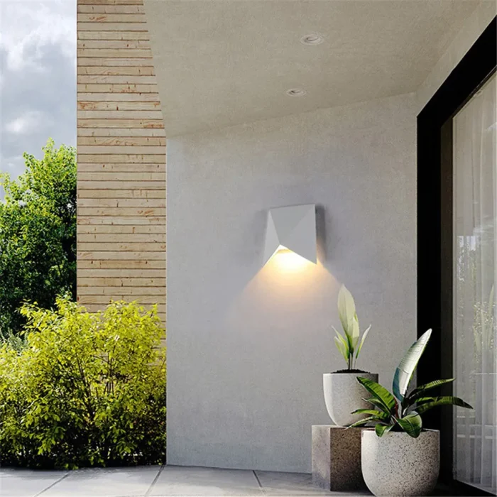Modern Irregilar Wall Light Outdoor Waterproof IP65 Garden Corridor Porch Stair 5W Wall Lamp Led Lights TV Background Sconce 3