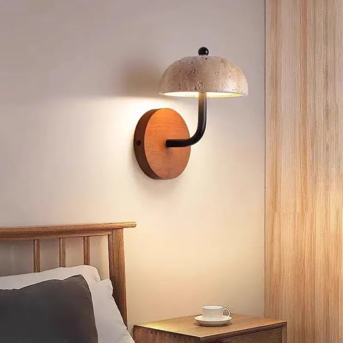 Yellow Travertine Bedside Wall Lamp Staircase Aisle Background Decorative Lamp Living Room Dining Room Retro Wall Lamp 1