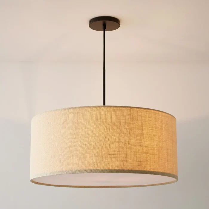 Large Ceiling Pendant Lamp Living Room Chandelier Bedroom Study Bar Table Pendant Lamp Nordic Wind Linen Fabric Lamps 3