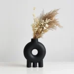 Nordic Style Art Vase Is Very Simple and Abstract. Quiet Wind Ceramic  Household  and Flower Decorations Terrarium 5