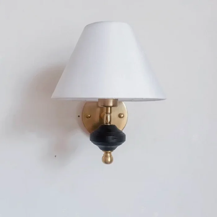 French Retro Fabric Wall Lamp Simple American Bedside Bedroom Living Room Decorative Wall Lamp Indoor Atmosphere Lamp 3