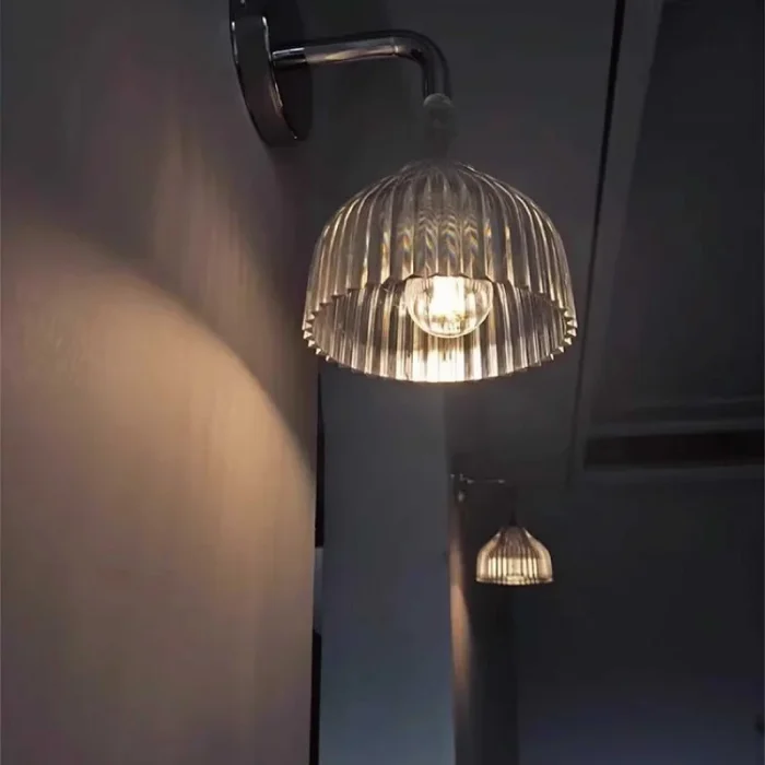 LED Wall Lamp Bedroom Bedside Lamp Modern Simple Nordic Cream Style Living Room Background Wall Lamp 4