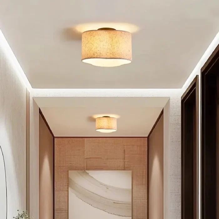 E27 Entrance Aisle Ceiling Lamp Japanese Rice Paper Lamp Cream Restaurant Entrance Corridor Cloakroom Lamp 4