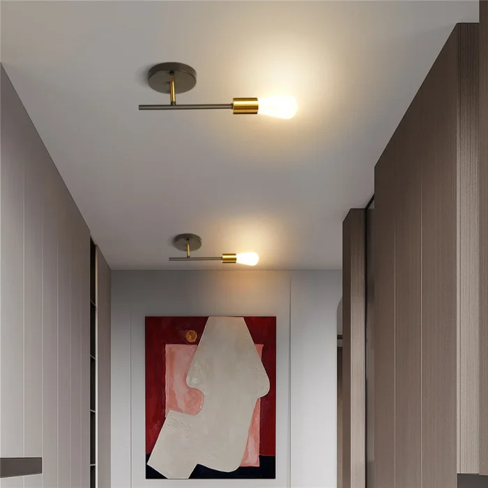 Nordic Room American Ceiling Lights Fixture Bedroom Corridor Wall Lamp Contracted Modern Study Minimalist Iron Lighting Sconce 1